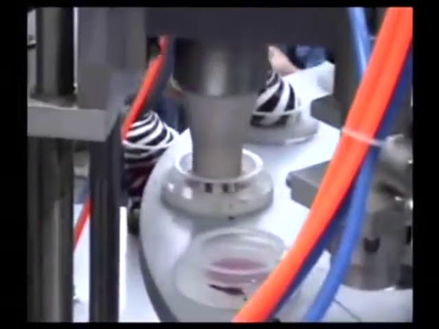 Semi-automată Mini Rotary Ice Cream Cupa de umplere și de etanșare mașină